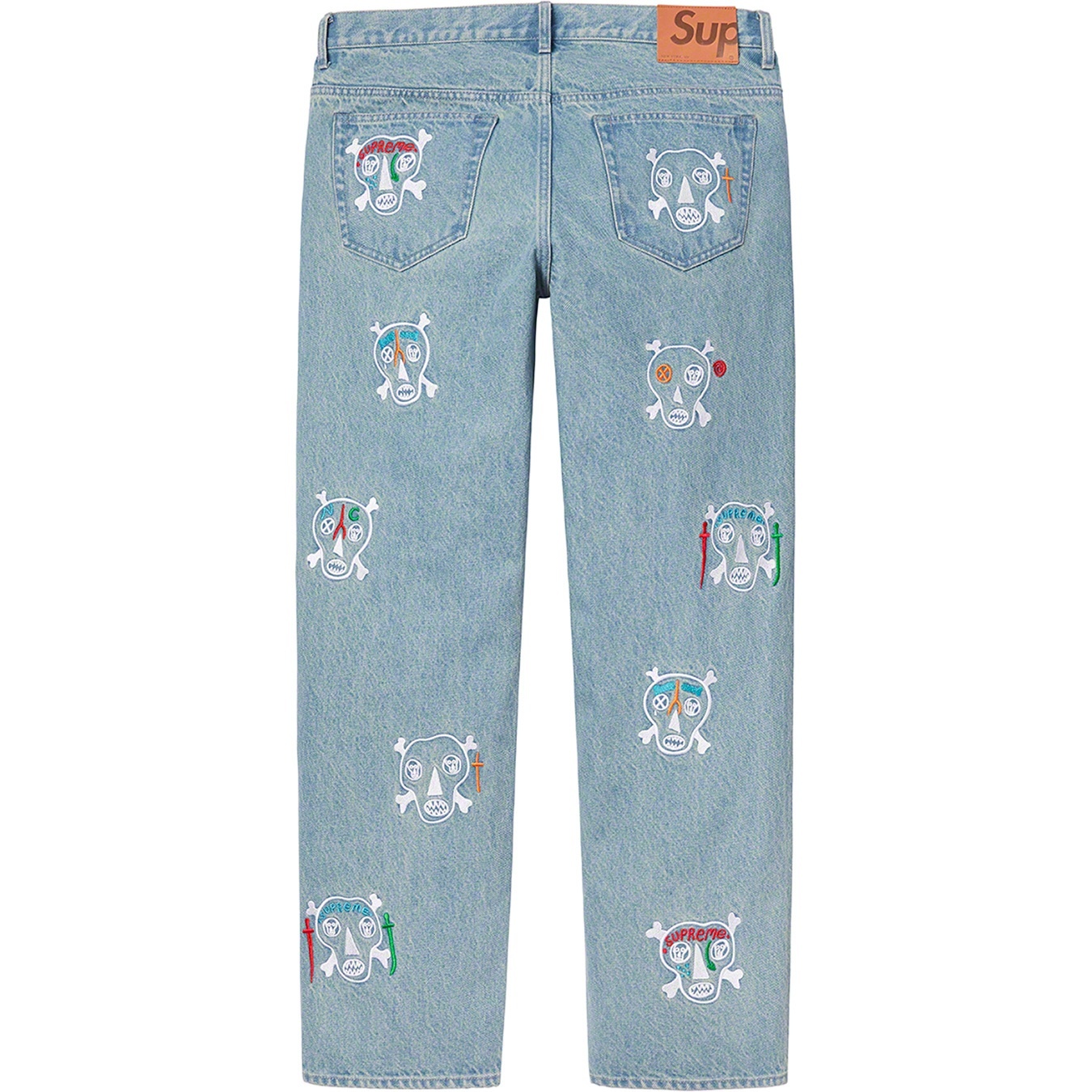 Clayton Patterson/Supreme Skulls Embroidered Regular Jean view 3